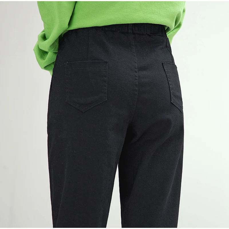 Plus Size Boyfriend Loose Black Harem Jeans 3XL 5XL 7XL Autumn High Street Vintage Long Mom Denim Pants Casual Trousers | Женская одежда