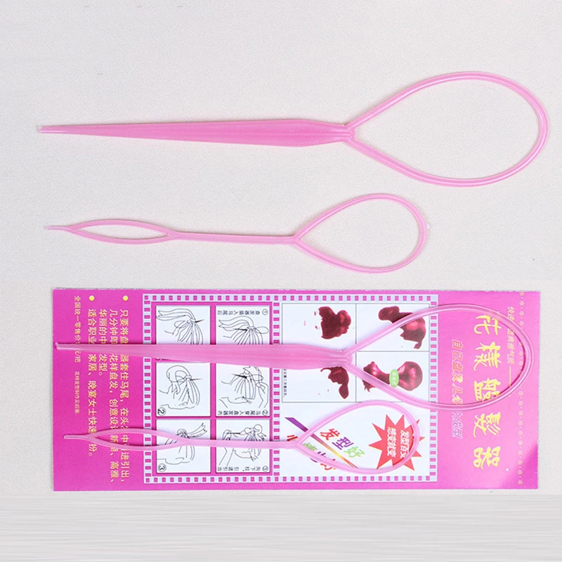 Лидер продаж 2 шт. пластиковый конский хвост инструменты для укладки черный топик