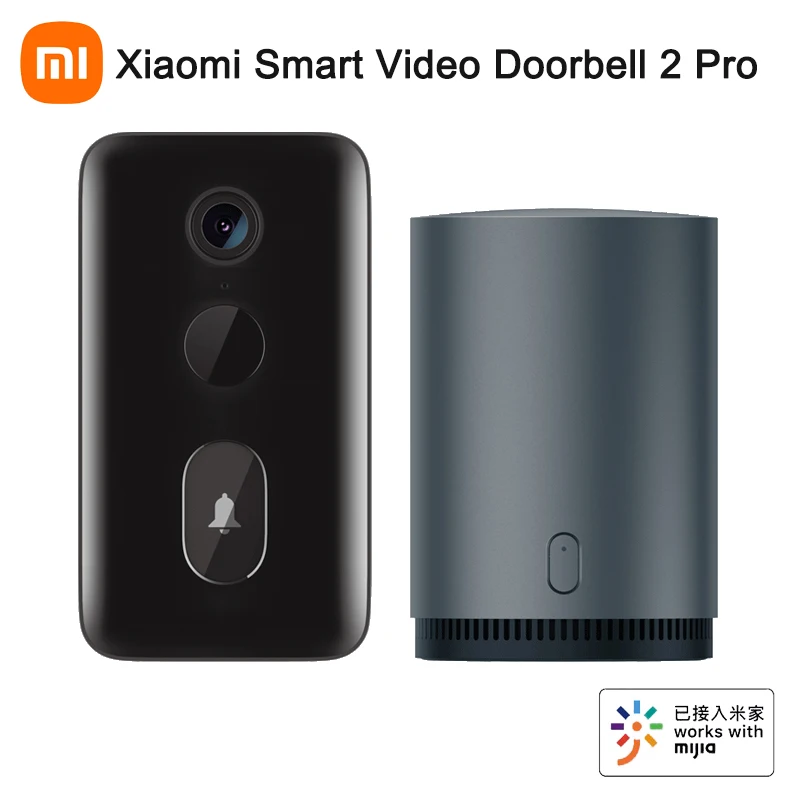 

Xiaomi Smart Video Doorbell 2 Pro 2K HD Wide Angle Visual Intercom WiFi Doorbell PIR Motion Detection for Home Door Bell Camera