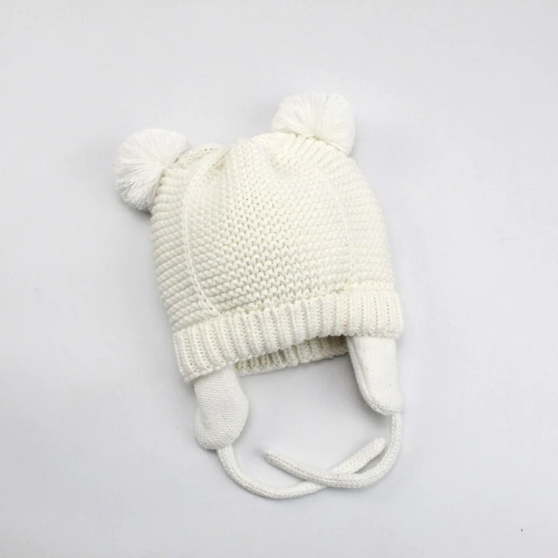 Осенне-зимние детские шапки, перчатки, НОВАЯ шапка ручной работы с рисунком для маленьких мальчиков и девочек, реквизит для фотосессии для детей 0-2 лет, шапка для новорожденных - Цвет: HAT12