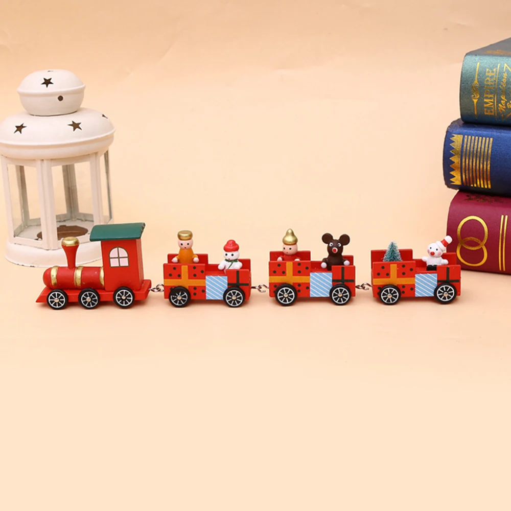 New Wood Train Christmas Decoration For Children Birthday Year Gift Home Festival Decor Supplies | Дом и сад