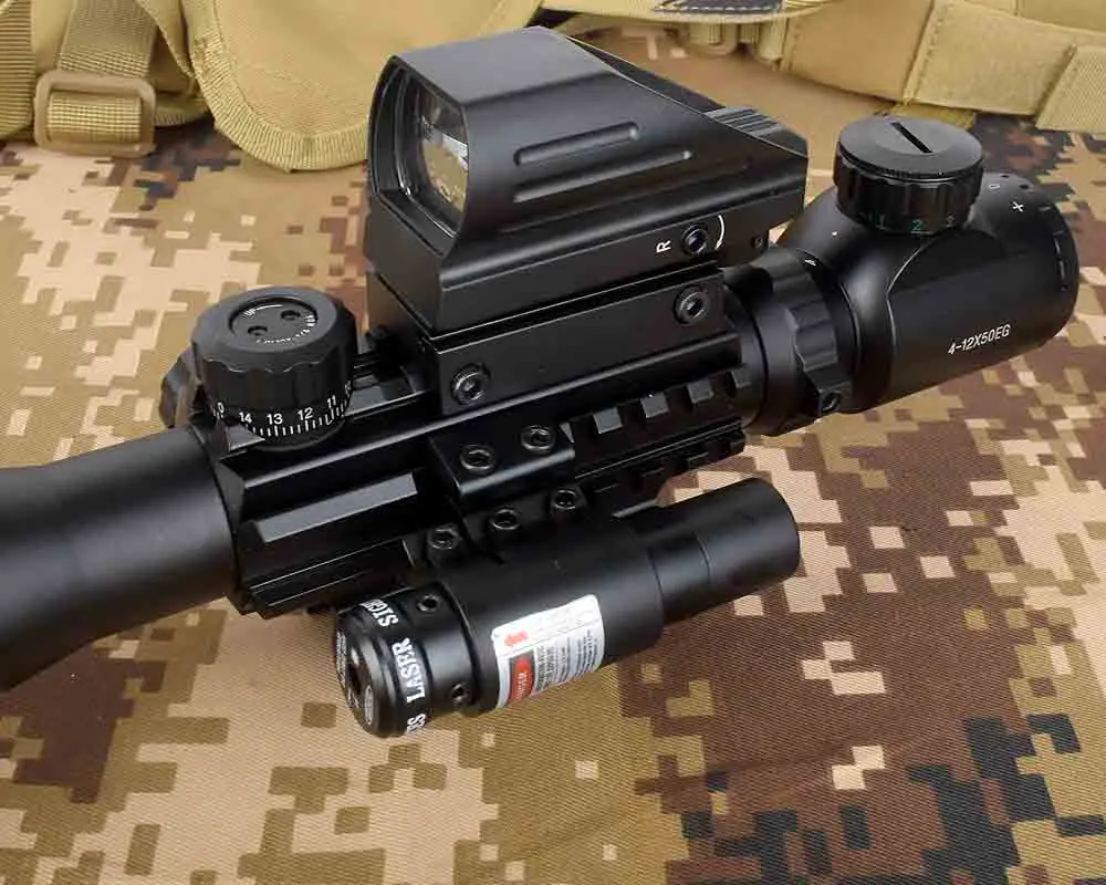 Прицел для винтовки Combo C4-16x50EG охотничья двойная подсветка с лазерным прицелом 4
