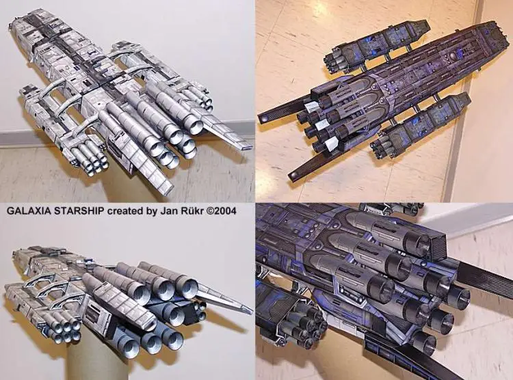 Звездный Корабль Galaxia 3D бумажная модель Diy | Игрушки и хобби