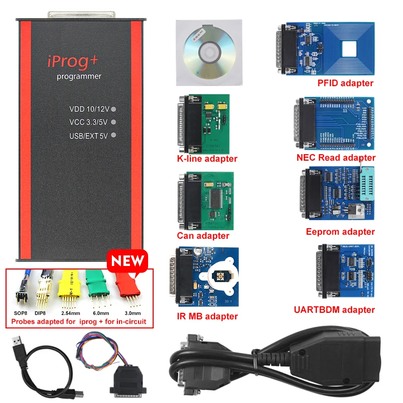 Программатор Iprog Pro V84 поддержка коррекции пробега сброса подушек безопасности до