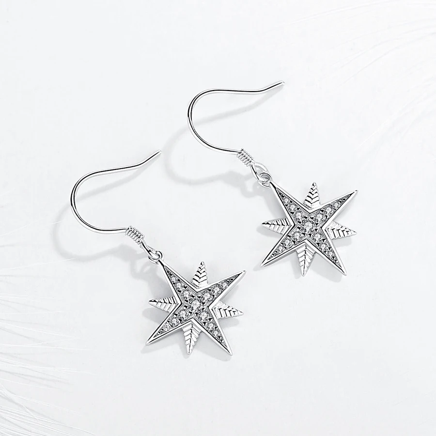 Женские серьги-снежинки Kaletine сверкающий циркон ювелирное изделие из