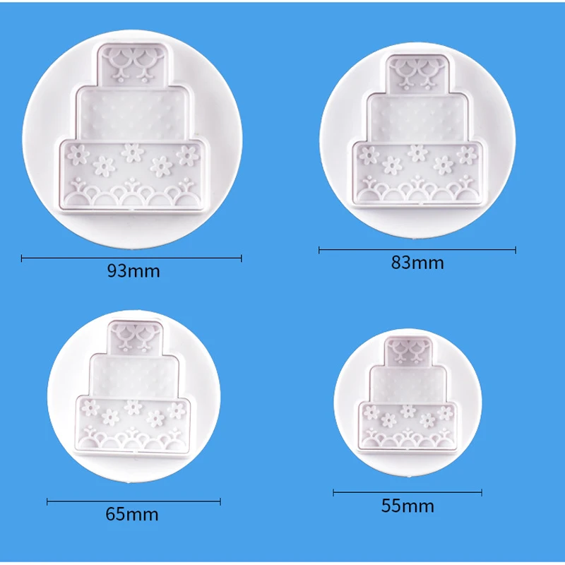 

Three Layers Cookie Cutter Plastic Biscuit Knife Baking Fruit Cake Kitchen Tools Mold Embossing Printing