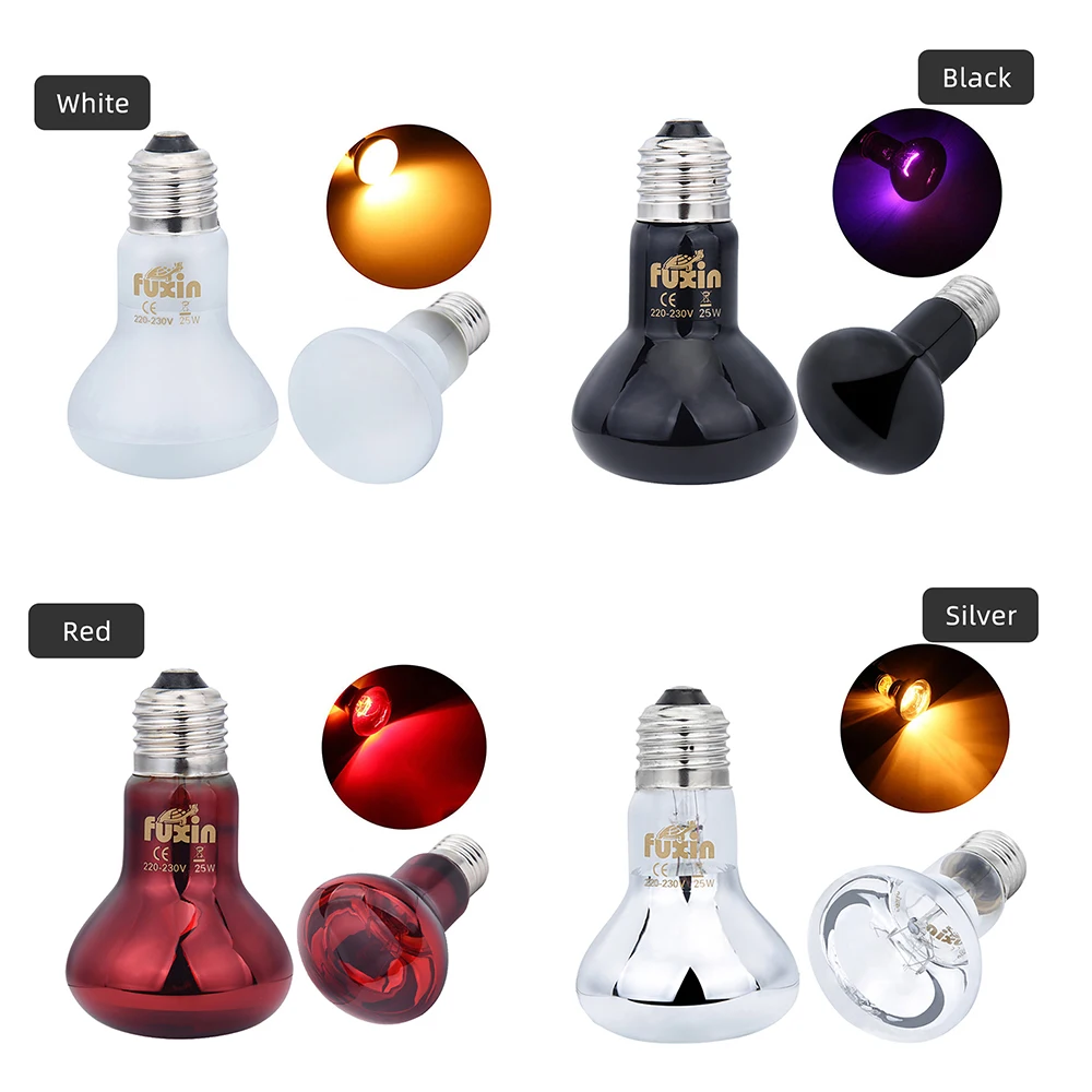 Лампа для рептилий Mini Pet нагревательная лампа E27 УФ дневной и ночной режимы амфибия черепаха, змея лампы тепла лампа для рептилий светильник 25/50/100 Вт AC220-230V