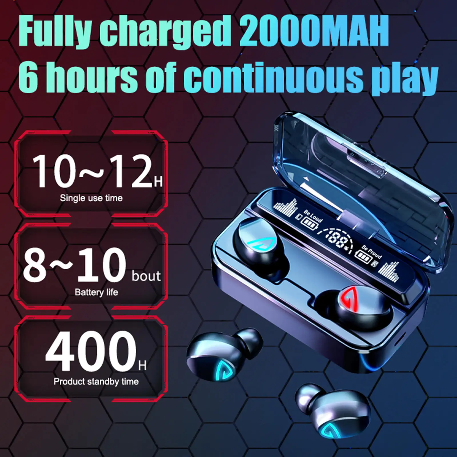 Bluetooth 5.2 Earbuds NFC HiFi Sound 9D Stereo Surround Easy Pairing Noise Isolation Sports Headset Earphone Running Game | Электроника