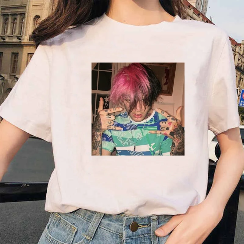 90s Графический Lil футболка с глазом Harajuku Хип-хоп футболки для женщин Cry Baby Ullzang модная футболка для мальчиков Топ-безрукавка в уличном стиле для женщин - Цвет: 5628