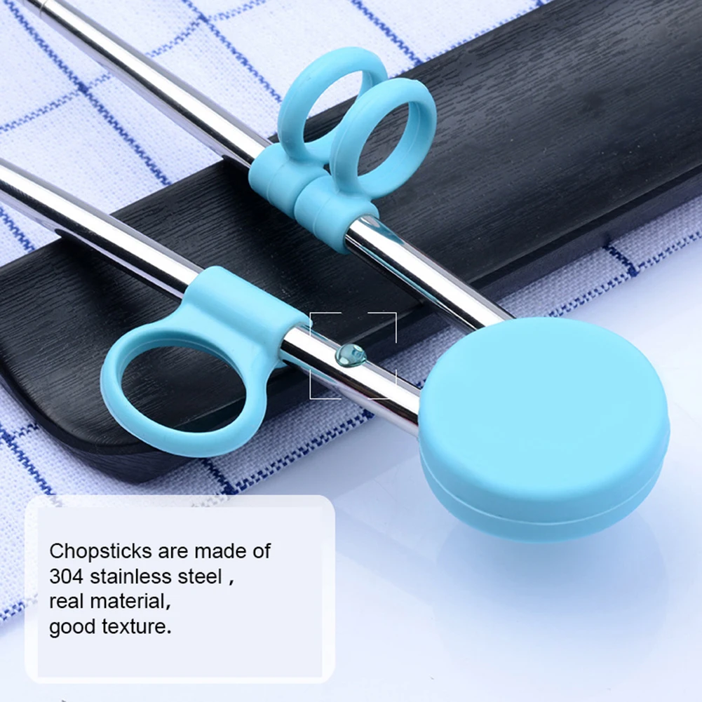 Силиконовое кольцо из нержавеющей стали для детей начинающих палочки еды с
