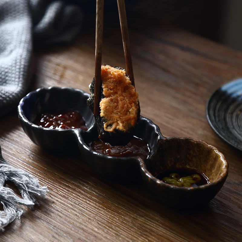 RUX мастерской японский Стиль Керамика соуса круглая квадратная бытовой отель