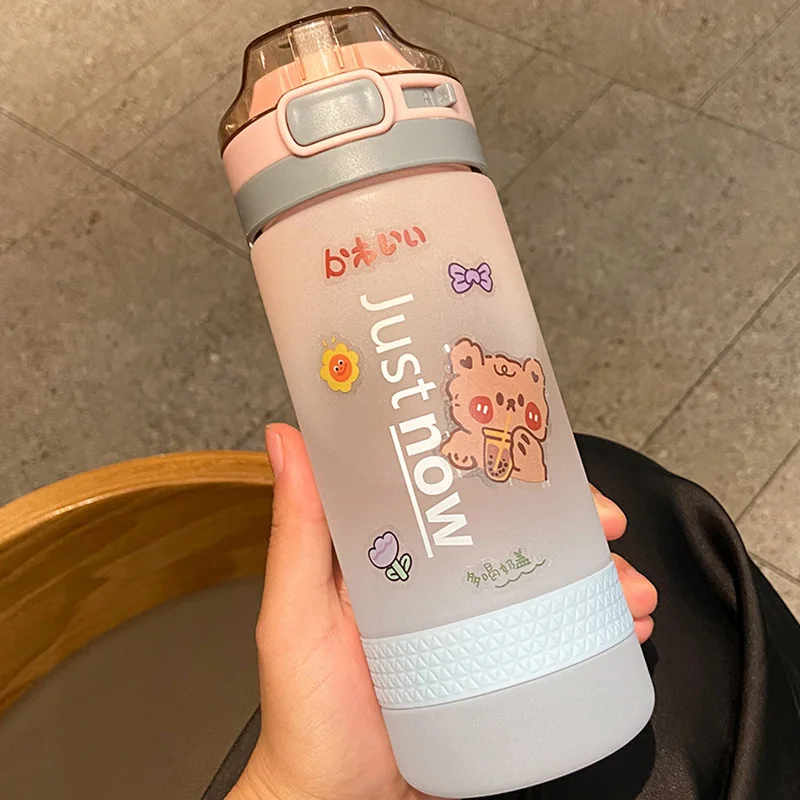 Новая спортивная бутылка с мягкой присоской 600 мл милые весы для воды откидная