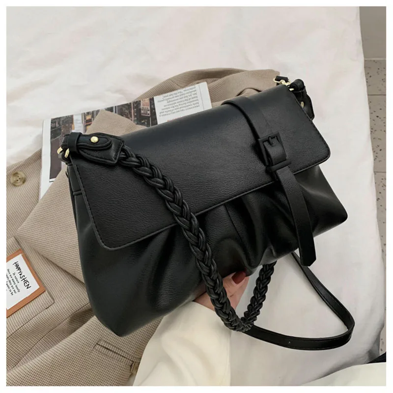 

PU Leather Popular Women Shoulder Bags All-match Fall and winter Crossbody Bags For Women High Capacity Casual brand Messenger