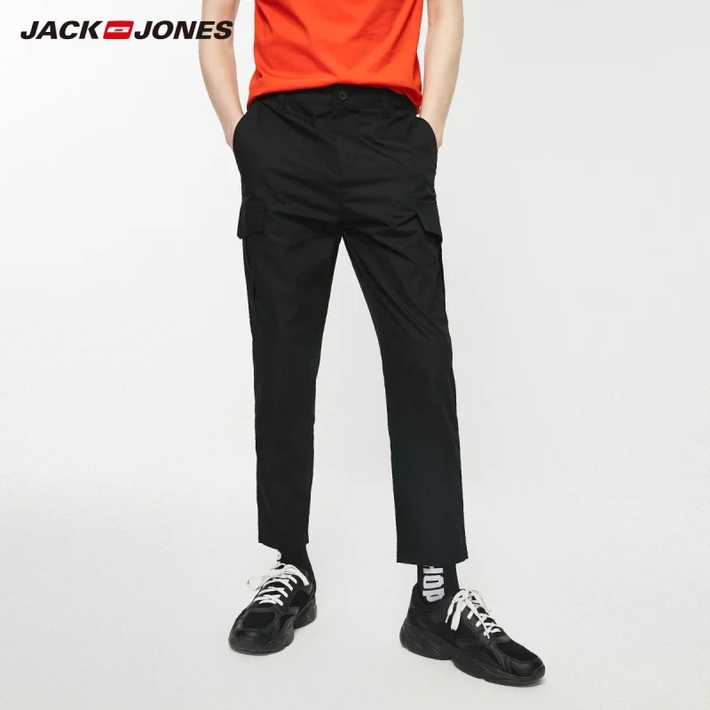 JackJones мужские большие карманы зауженные повседневные карго укороченные брюки |