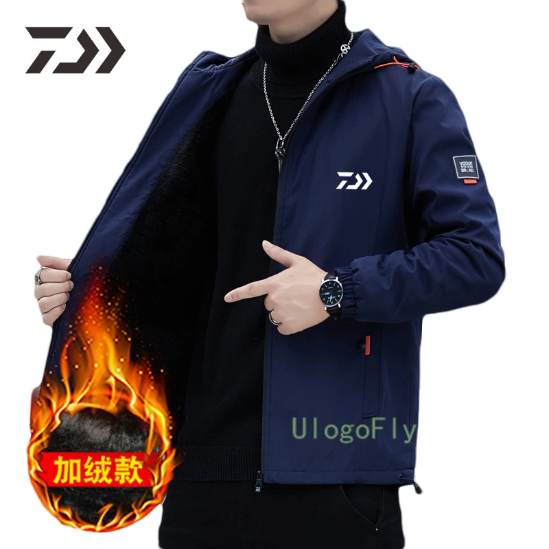 

2021 Windproof Fishing Clothes Winter Thicken Thermal Naturehike Camping Fishing Jacket Breathable Daiwa Windbreaker for Men