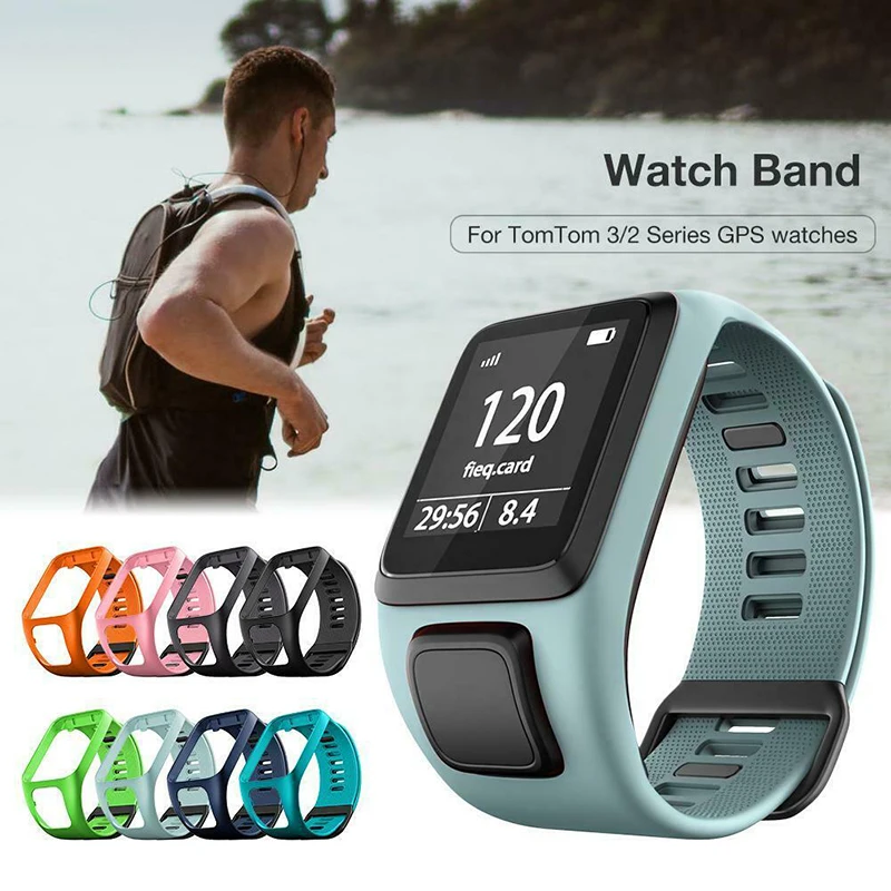 

Silicone Replacement Wristband Watch Band Strap For TomTom Runner 2 3 Spark 3 GPS Sport Watch Tom 2 3 Series Soft Smart Band