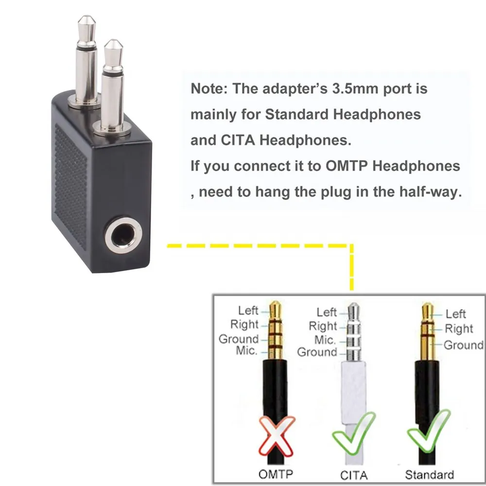 3 5 мм стерео джек гнездовой наушник вход для наушников адаптер авиалиний самолет