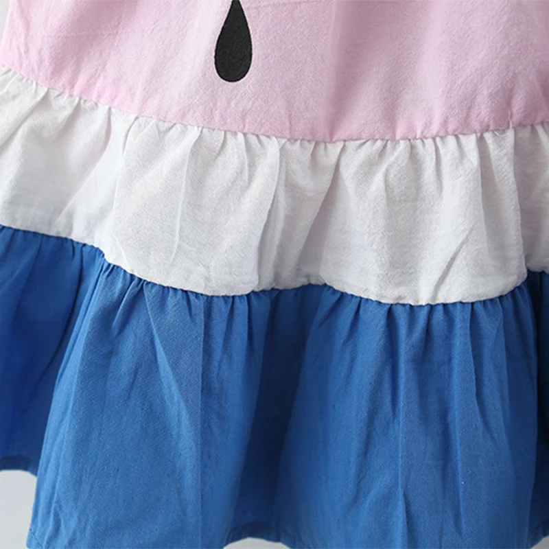 

Dresses For Girls Patchwork Dress+waternelon Bag 2pcs Party Dress Princess Casual Ball Gown Children Summer Lovely Clothing 0-3t
