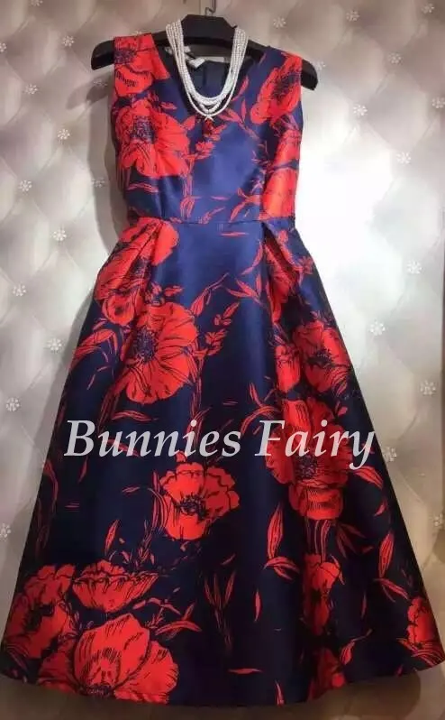 BunniesFairy Весна Осень Хепберн Винтаж Ретро Пастельные цветы цветочный принт Высокая талия платье-майка без рукавов Vestidos - Цвет: 13