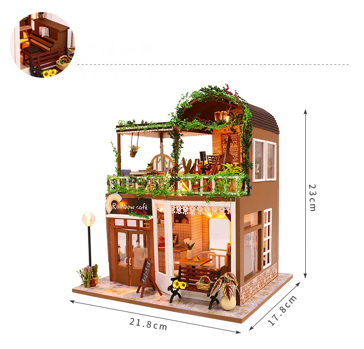 Миниатюрные DIY кукольные домики 3D Деревянный Кукольный дом миниатюрный кукольный домик мебель набор игрушек для детей подарки на день рождения счастливое время