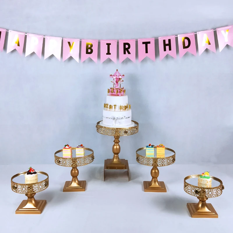 Tobs Золотой кружевной край подставка для торта украшения свадебные тарелки набор