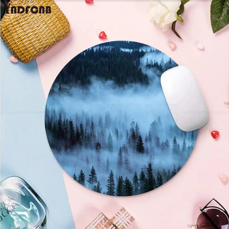 

YNDFCNB PC Landscape Forest White Smoke fog clouds Soft Professional Gaming Mouse Pad gaming Mousepad Rug For PC Laptop Notebook