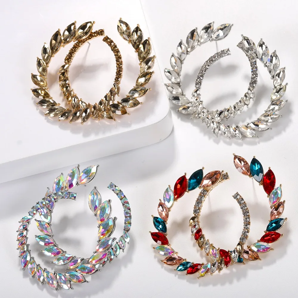 Best lady богемные Свадебные стеклянные хрустальные Висячие серьги для женщин