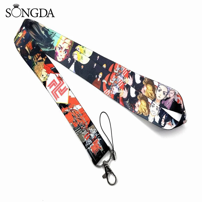 

Anime Tokyo Revengers Keycord Key Hanging Rope ID Card Lanyard Neck Cute Figures Holder Keychain Accessories Phone Charm Gifts