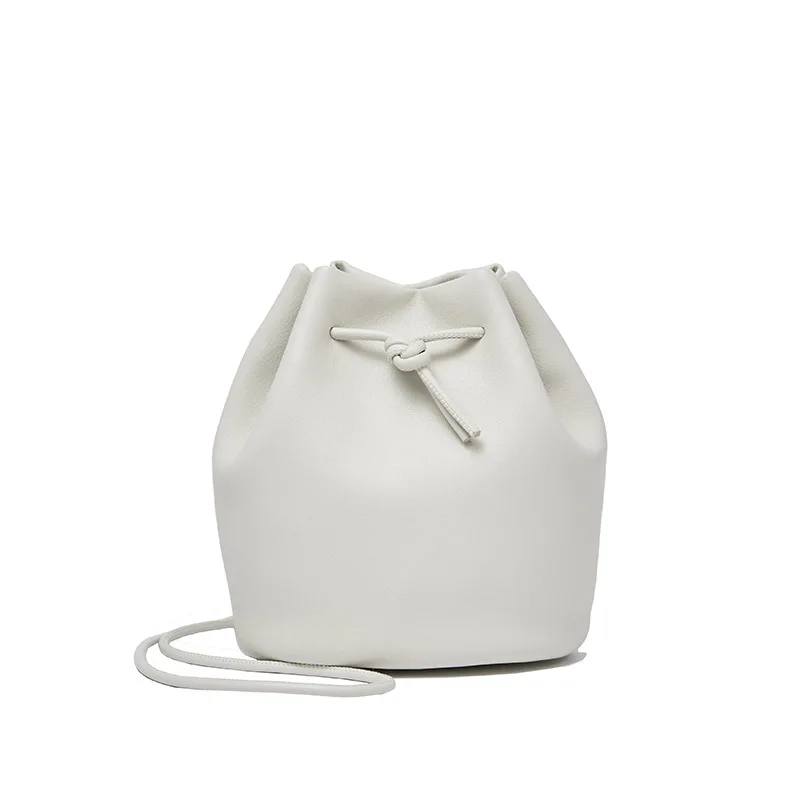 

Female 2020 new summer early autumn foreign style simple solid color Crossbody bag drawstring mini bag shoulder bag