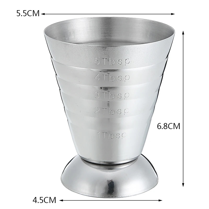 75 мл мерный стакан бар коктейльный напиток миксер ликер нержавеющая сталь