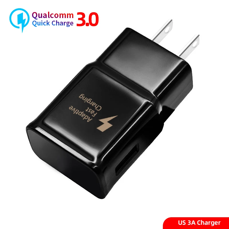 3A US USB кабель для быстрой зарядки типа C EU/US/KU настенный для samsung Galaxy S9 S8 Plus для huawei P20 Pro адаптер для быстрой зарядки USB C кабель - Тип штекера: 3A US