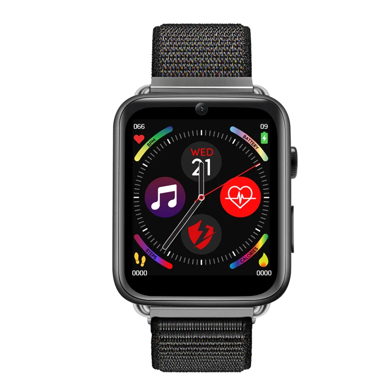 Black nylon strap LEMFO LEM10 4G Смарт-часы Android 7,1 GPS Bluetooth Wi-Fi 1,88 дюймов экран 780 мАч батарея 3 ГБ 32 ГБ для Android Iphone предпродажа - Цвет: Black nylon strap