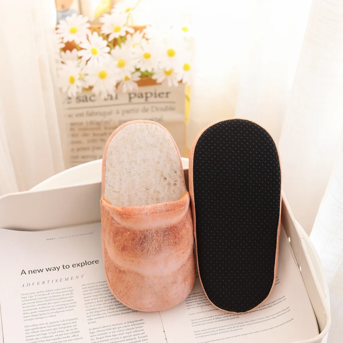 New Autumn Winter Home Slippers Warm Home Shoes Cute Bread Bun Plush Non Skid Cotton Indoor Slipper for Women