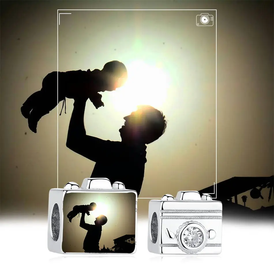 Шармы ELESHE из стерлингового серебра 925 пробы персонализированные Квадратные