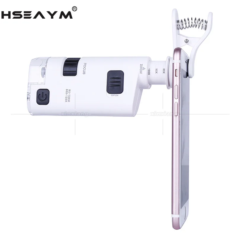 2 варианта 40-60x80-100X Мини микроскоп с зумом текстильной печатью увеличительное