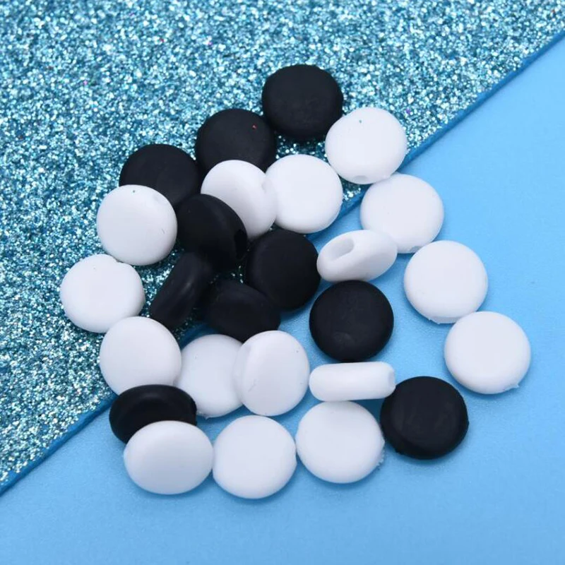 

100pcs 15mm Flat Adjustment Buckle Beads Silica Gel Bottons for Mask Elastic Cord Stopper Rope Lock DIY Strap Cord End