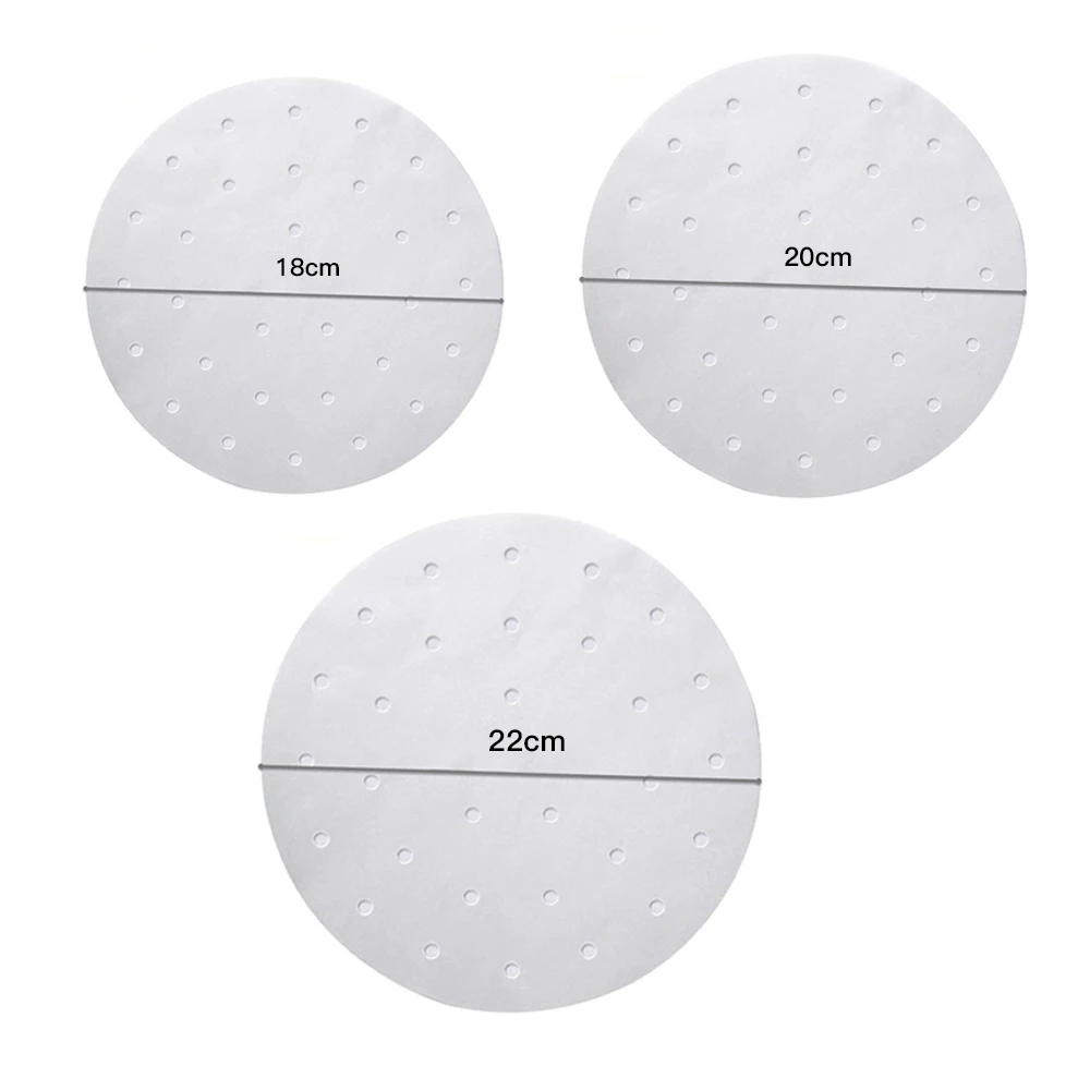 

100Pcs White Round Dumplings Mat Steamer Paper Steamer Non Stick Pads Buns Baking Pastry Dim Sum Mesh Mat Cooking Tools