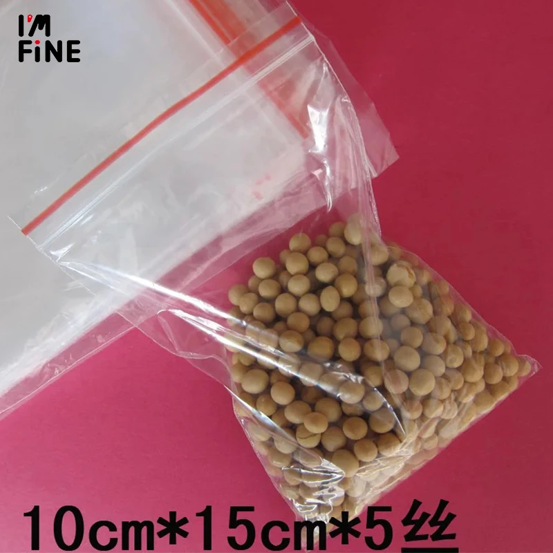 7 размеров 100 шт. прозрачные пластиковые пакеты с замком молнией 4x6 5x7 6x8 7x10 8x12 9x13 10x15