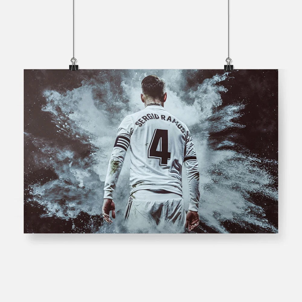 

Wall Art Sergio Ramos Poster HD Prints Football Player Canvas Painting Home Decor For Living Room Modular Figure Pictures Framed