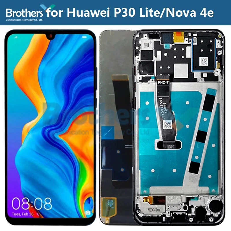 Оригинальный ЖК экран AAA для Huawei P30 Lite P30Lite дисплей Nova 4e LX1 L01A L21A в сборе с