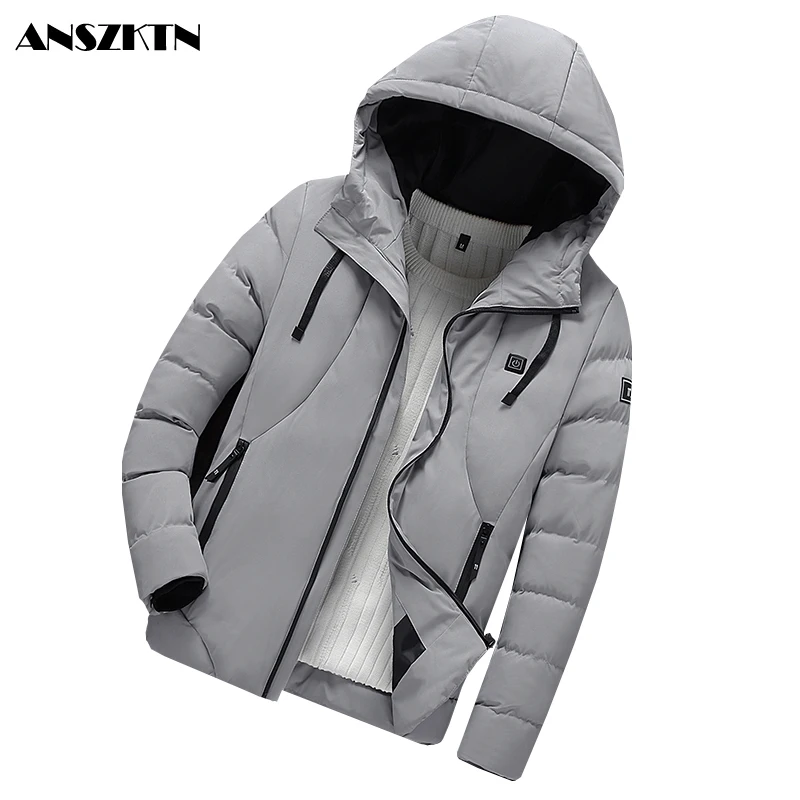 Новая стильная мужская куртка с подогревом ANSZKTN уличное пальто USB электрическим