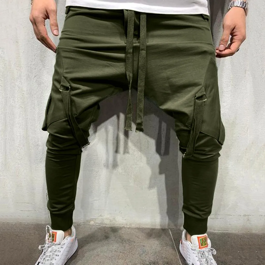 Модные мужские повседневные штаны на открытом воздухе с карманами несколькими