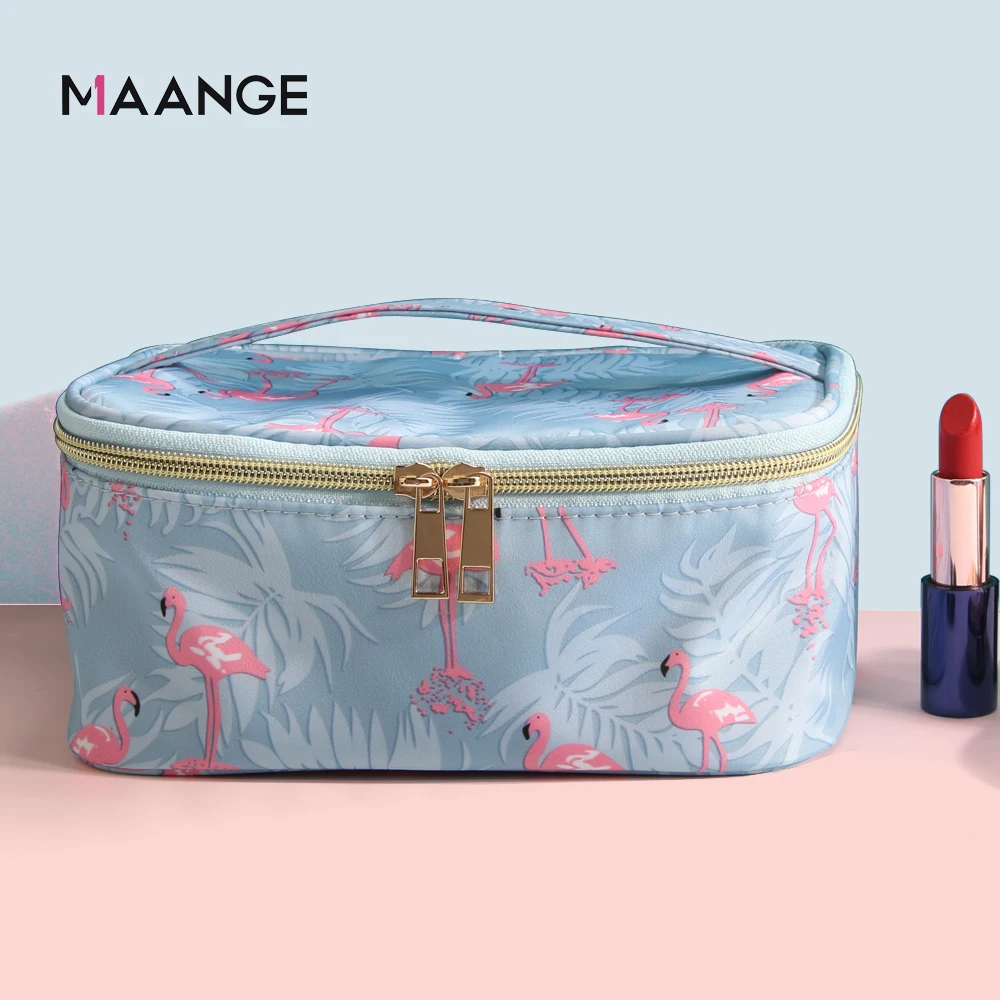 Сумка-Органайзер для косметики MAANGE водостойкая с рисунком фламинго девочек |