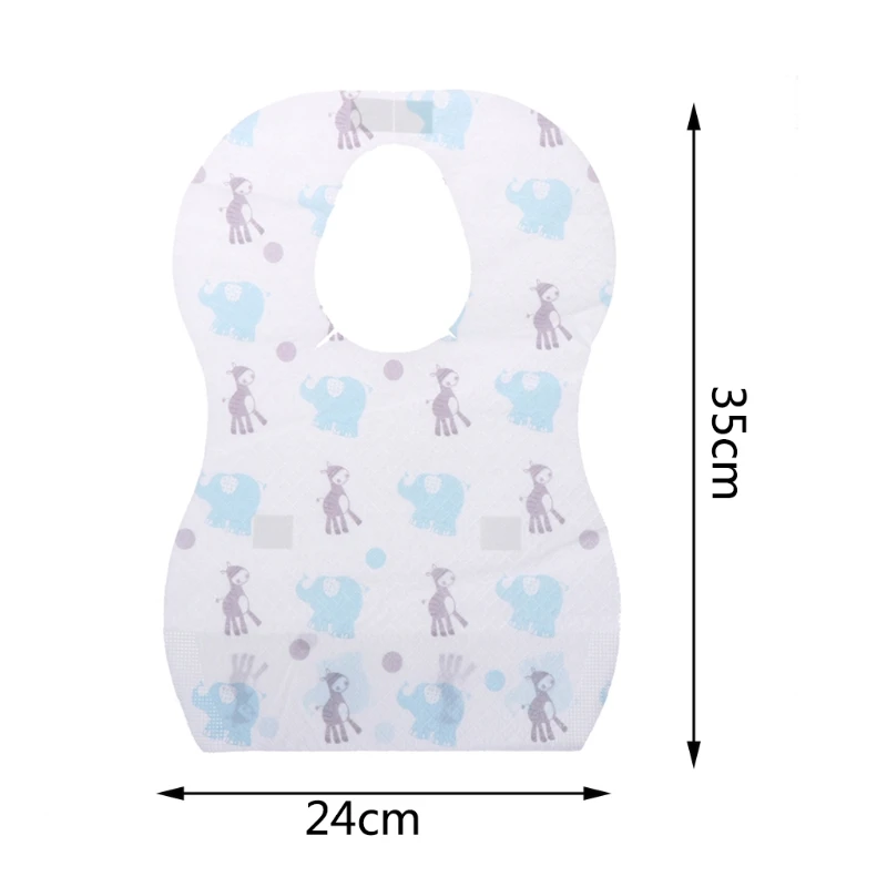 

20pcs/lot Sterile Disposable Bibs Children Baby waterproof Eat Bibs With Pocket