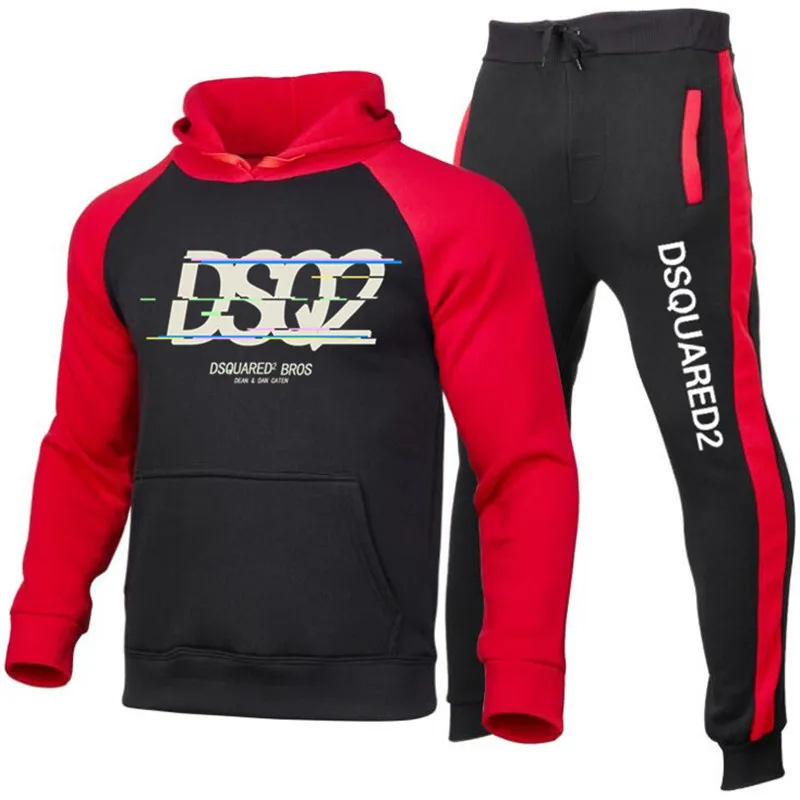 

Новинка 2021, модный разноцветный Повседневный свитер dsquared2, спортивный костюм с капюшоном для мужчин и женщин, толстовка D2