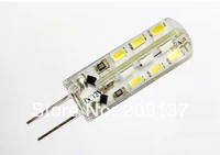 high quality g4 led 12v 24 leds 3014 chip white warm white silicon lamp dc 12v crystal light 3w lights lighting 100pcslot