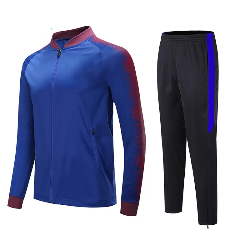 blue Спортивный костюм для женщин, комплект из 2 предметов, Мужская одежда, футбольный костюм, Мужская школьная форма, спортивные костюмы, спортивный костюм для бега, беговая дорожка, костюм - Цвет: blue