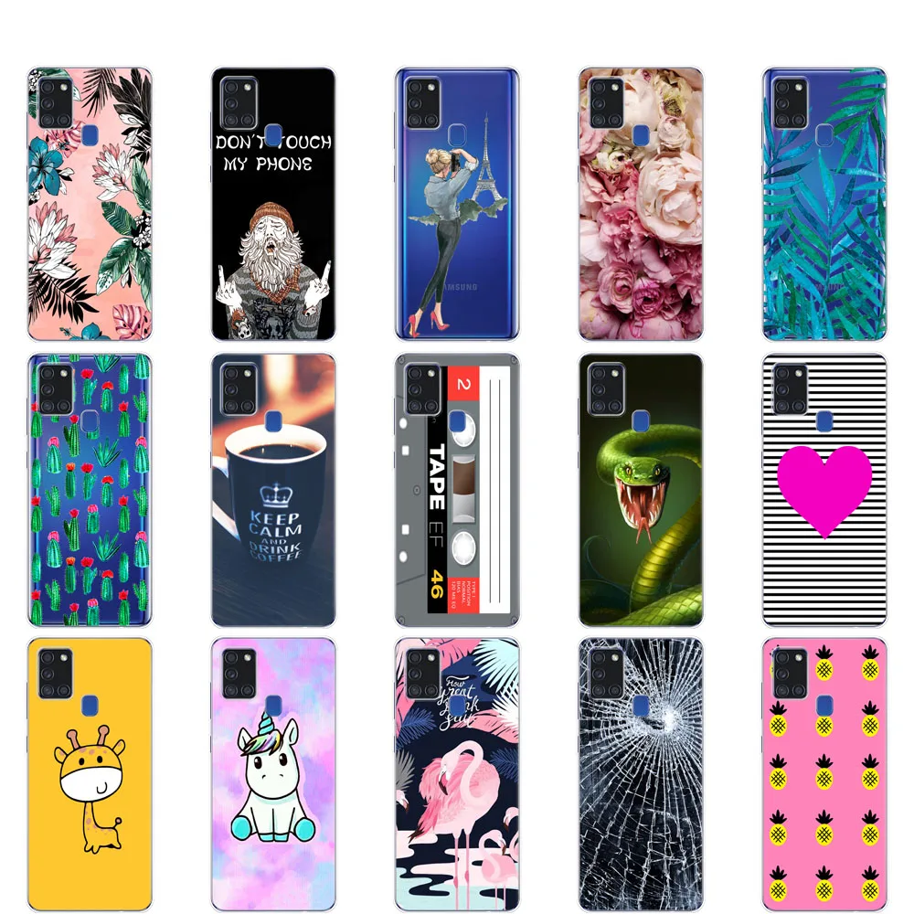 Для Samsung A21S чехол 6 5 &quotМягкий Силиконовый ТПУ для Galaxy A21s SM A217FZBNSER a217 защитный