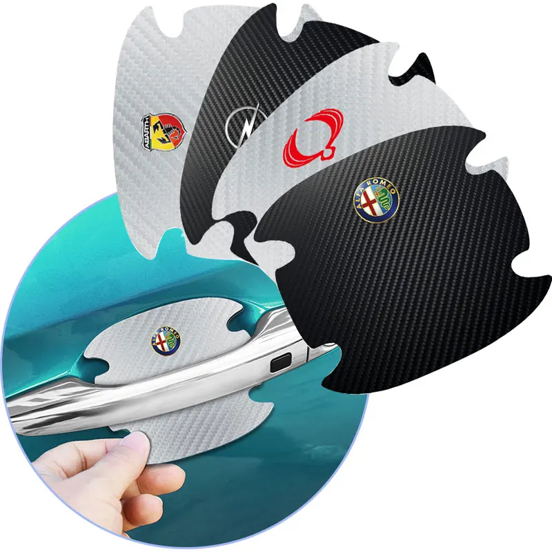

4pcs Car Door Handle Sticker Carbon Fiber Badge Protection Film For Toyota TRD Avensis Auris Hilux Corolla Camry RAV4 Reiz Goods