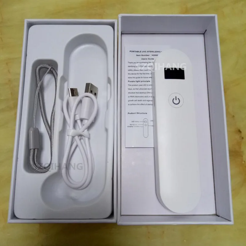 Портативный стерилизатор UVC для дезинфекции USB зарядка дорожный УФ